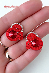 Náušnice - Violet soutache náušnice - 18071769_