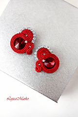 Náušnice - Violet soutache náušnice - 18071770_