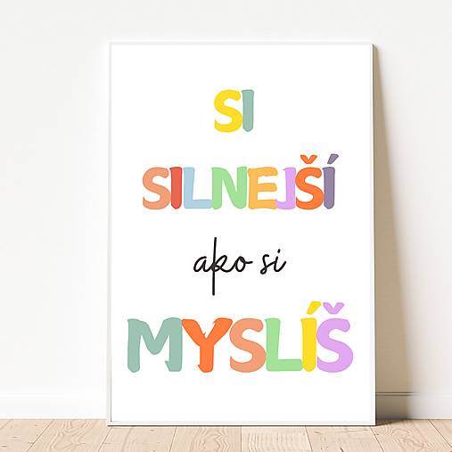 Grafika - Plagát Afirmácie pre deti, Si silnejší ako si myslíš PDF - 18070957_