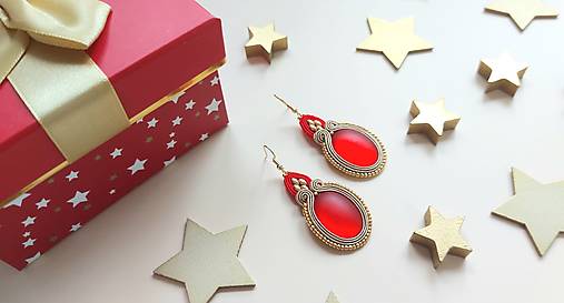 Náušnice - ❤️❤️Ručne šité šujtášové náušnice - Soutache earrings - 18073142_