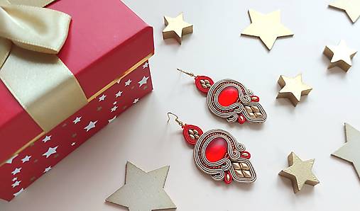 Náušnice - ❤️❤️❤️Ručne šité šujtášové náušnice - Soutache earrings - 18073170_