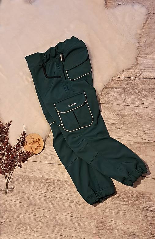 Detské oblečenie - Kapsáčové softshell nohavice 98-170 - 18074474_