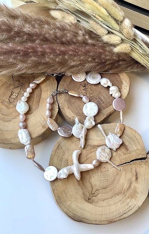 Maxi perlový náhrdelník mix