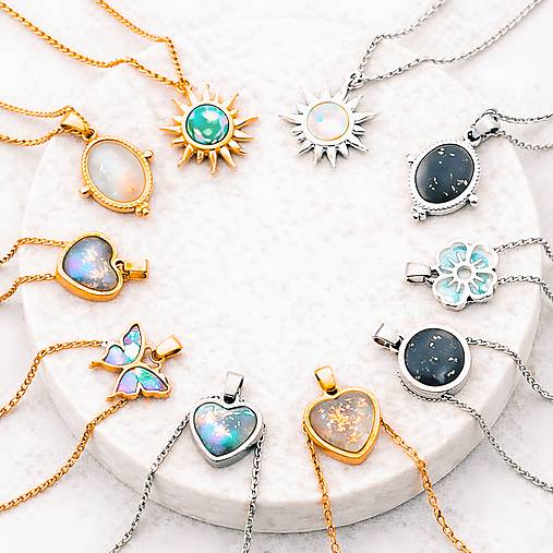 Pamätný prívesok s popolom - ručne vyrobený urnový šperk