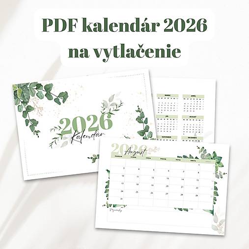 Papiernictvo - Plánovací kalendár 2026 na stiahnutie - A5 - 18074362_