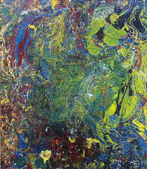 Obrazy - Abstrakcia v zelenom - 18075746_