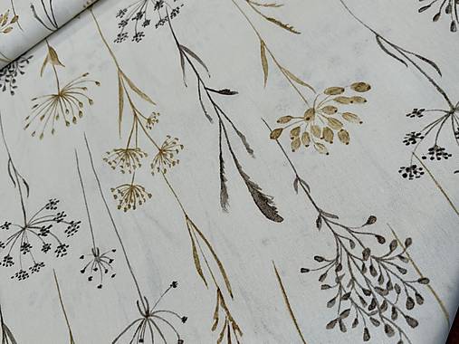 100% BAVLNA DEKOR TRÁVA