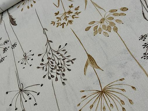 100% BAVLNA DEKOR TRÁVA