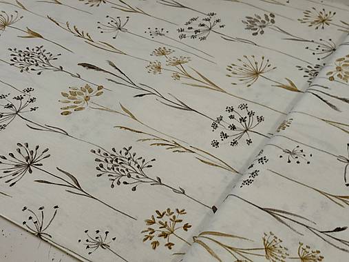 100% BAVLNA DEKOR TRÁVA