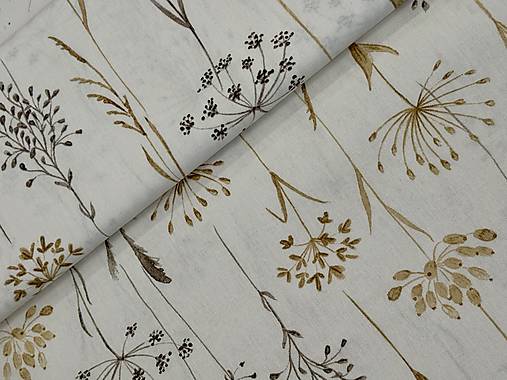 100% BAVLNA DEKOR TRÁVA