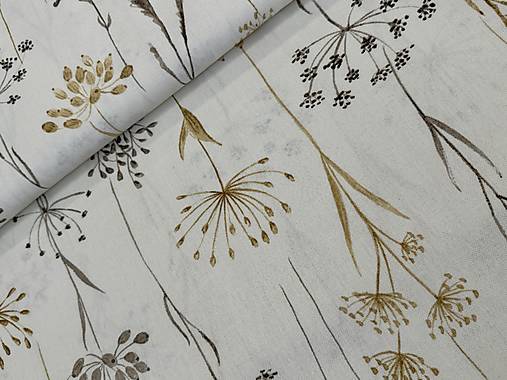 100% BAVLNA DEKOR TRÁVA