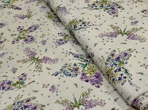 100% BAVLNA DEKOR / KVETINY/ MOTÝLE