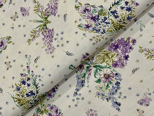 100% BAVLNA DEKOR / KVETINY/ MOTÝLE