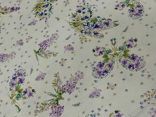 100% BAVLNA DEKOR / KVETINY/ MOTÝLE