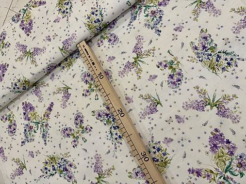 100% BAVLNA DEKOR / KVETINY/ MOTÝLE