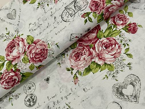 BAVLNA DEKOR LONETA / RUŽE