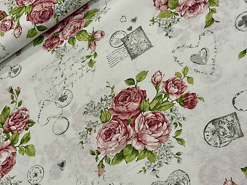 BAVLNA DEKOR LONETA / RUŽE