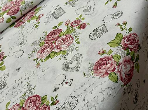 BAVLNA DEKOR LONETA / RUŽE