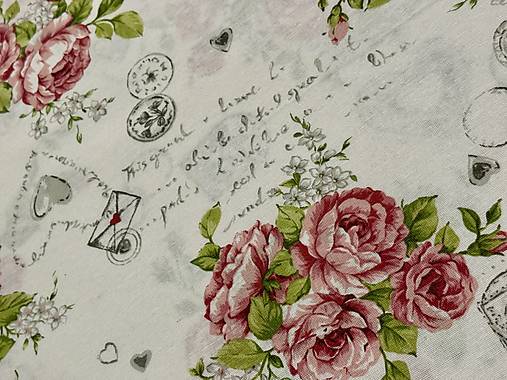 BAVLNA DEKOR LONETA / RUŽE