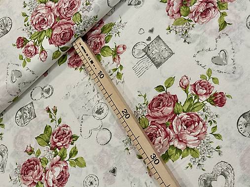 BAVLNA DEKOR LONETA / RUŽE