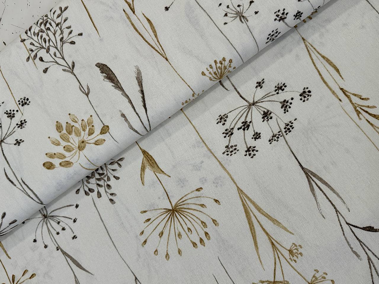 100% BAVLNA DEKOR TRÁVA