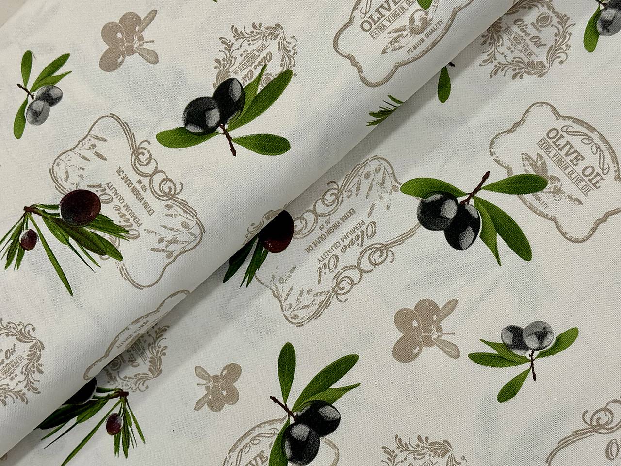 100% BAVLNA DEKOR/ OLIVE OIL