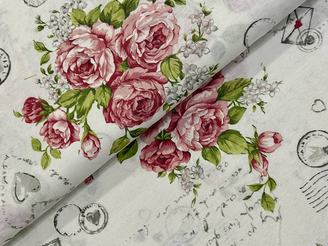 BAVLNA DEKOR LONETA / RUŽE