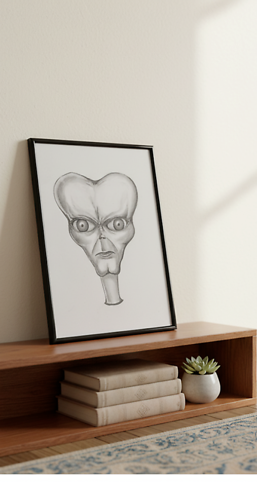 Obrazy - Mimozemšťan - 18074526_