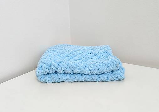 Detský textil - Puffy deka pre bábätko - jemne modrá - 18075430_