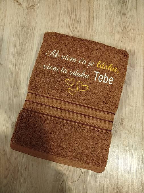 Úžitkový textil - láska- osuška hnedá - 18074632_