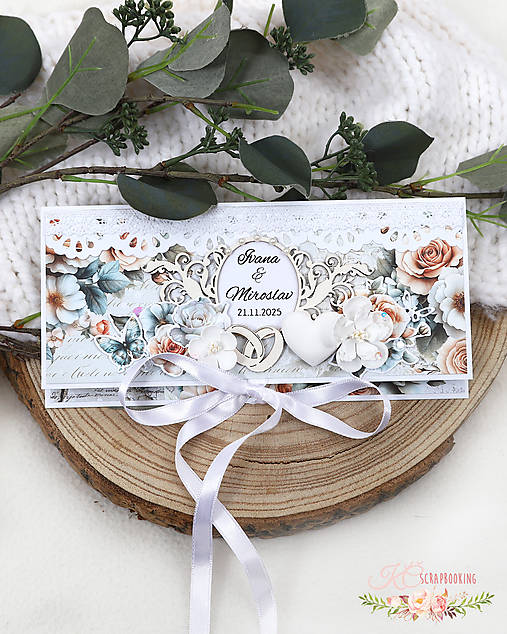 Papiernictvo - Svadobná darčeková obálka XVII - 18077195_