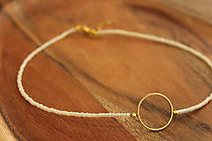 Náhrdelníky - Choker Kruh v perleťovej - 18077697_