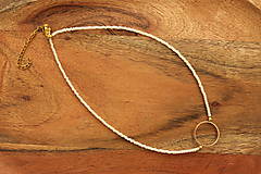 Náhrdelníky - Choker Kruh v perleťovej - 18077699_