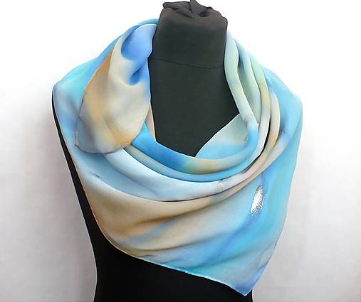 Šatky - Šatka Simply Elegant Blue. - 18077351_