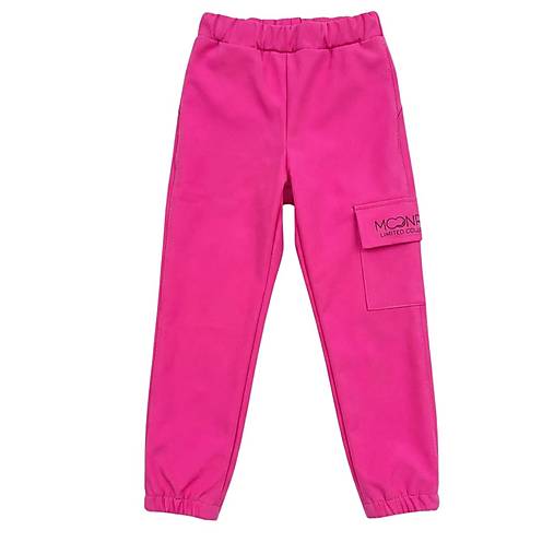 Detské oblečenie - Softshellové nohavice Look up at the Stars – Fuchsia - 18077385_