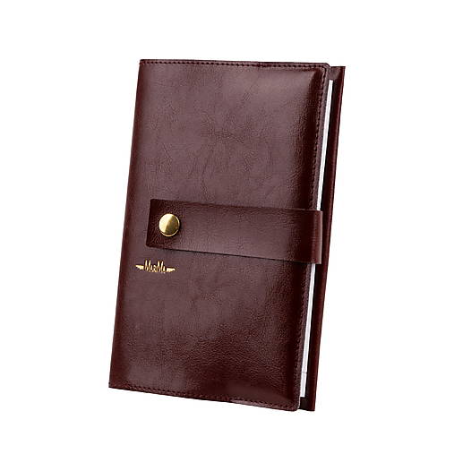 Papiernictvo - Kožený obal na diár A5 + týždenný diár 2026 | MARIMA (Bordová) - 18077198_