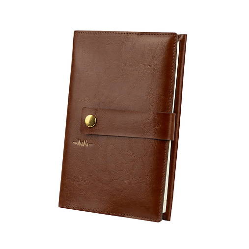 Papiernictvo - Kožený obal na diár A5 + týždenný diár 2026 | MARIMA (Hnedá - koňaková) - 18077208_