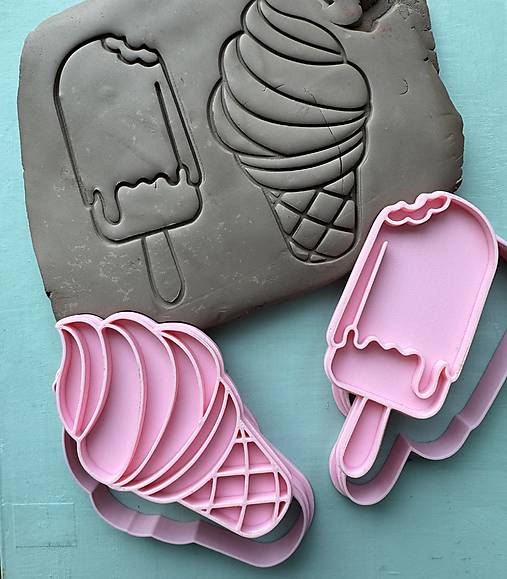 Príbory, varešky, pomôcky - Vykrajovátka a pečiatky – Zmrzlina a nanuk - 18076727_