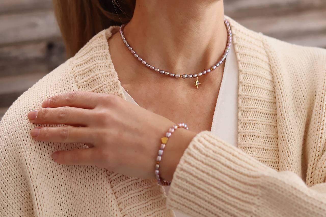 2-dielna perlová sada lila