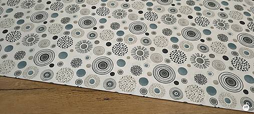 Textil - Bavlna režná -Kruhy- cena za 10 centimetrov - 18077893_