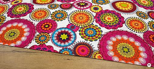Textil - Bavlna režná -Mandala- cena za 10 centimetrov - 18077896_