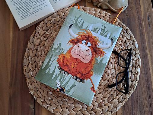 Papiernictvo - Nastavitelný obal na knihu - Skotský skot - 18077921_