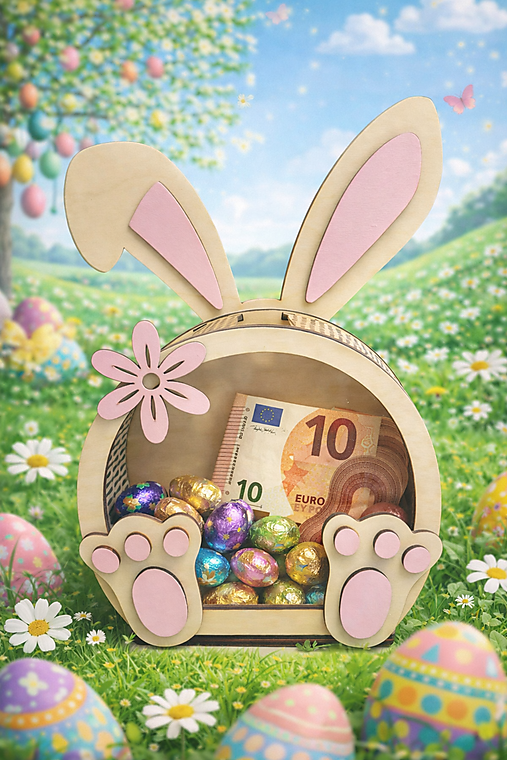 Úložné priestory & Organizácia - Pokladnička - veľkonočný zajko - 18079647_