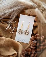  - Náušnice Virya - pieskové - 18078188_