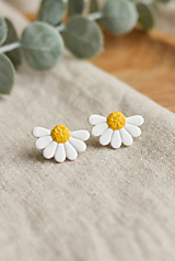 Náušnice - Margarétky stredné-napichovacie náušnice - 18078908_