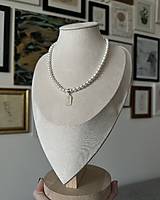 Náhrdelníky - minimalistický shell perlový náhrdelník - Malý princ - ruža - 18080183_