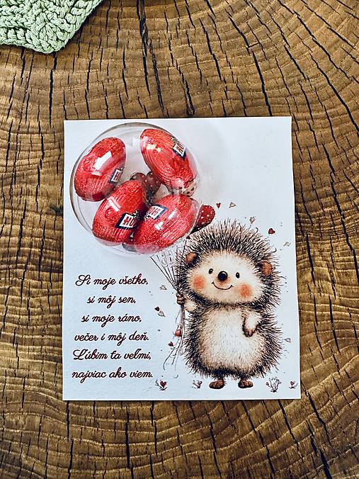 Papiernictvo - Valentínska pohľadnica so sladkým prekvapením AKCIA - 18080980_