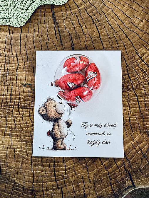 Papiernictvo - Valentínska pohľadnica so sladkým prekvapením AKCIA - 18080982_