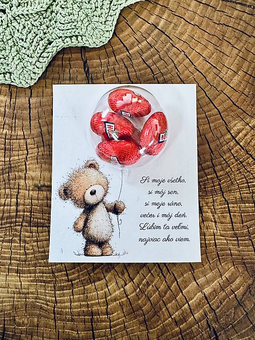 Papiernictvo - Valentínska pohľadnica so sladkým prekvapením AKCIA - 18080984_