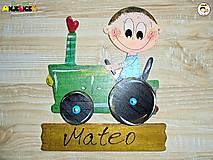 Tabuľky - Menovka - chlapec na traktore - 18079857_